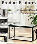 Built Like A Tank Large Clear Plastic Storage Bin With Heavy Duty Foldable Frame Reinforced Handles And A Secure Zippered Lid features highlighted.