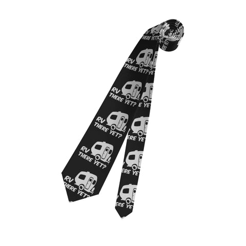 Men's Necktie Premium Fabric Business Formal Tie for Weddings Office Parties, 100 Percent Polyester with RV print