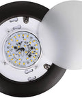 Interior view of Six Pack Dimmable Seven Point Five Inch Flush Mount LED Ceiling Light With Bronze Trim 4000K Natural White 1100 Lumens Energy Star