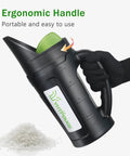 Handheld Spreader For Lawn And Garden With 80 Oz Capacity Adjustable Opening ergonomic handle with scoop and gloves