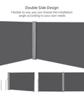 Double Side Patio Shade Awning With Dope Retractable Privacy Screen 236 By 71 Inches Waterproof UV Resistant 220G Per M2 Polyester