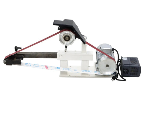 Heavy Duty Belt Sander With Variable Speed Control For Knives And Cutting Tools includes a powerful motor and grit belt for precision.