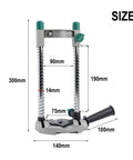 Adjustable Electric Drill Stand With 45 Degree Angle Drill Guide Holder dimensions for woodworking projects.