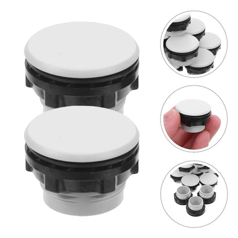 Heavy-Duty Plastic Push Button Switch Hole Plugs Pack 50, Waterproof Moisture-Resistant Cap Seal for panel holes, black and white