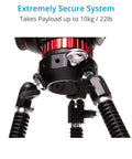 Rock Solid Heavy Duty Vehicle Camera Mount With Quick Lock Suction Cups And Flexible Extension Rods close-up of secure system with adjustable knobs.