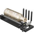 Rotary Roller And Risers Kit For M3 Laser Engraver With 360 Degree Cylindrical Engraving Module on bottle for engraving demo.
