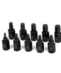 Screw Extractor Set 10 Piece Hex Head Easy Outs for Stripped Fasteners MultiSpline EZ Out Kit displayed front view