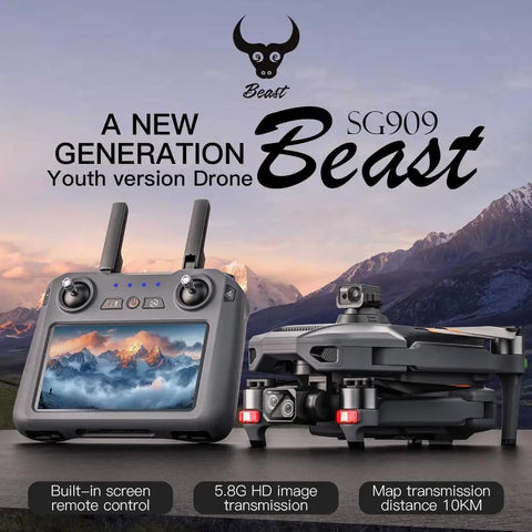 4K Camera Drone With 3 Axis Gimbal Stabilization Six Km Transmission Foldable Quadcopter Dope Pro Grade Performance remote image