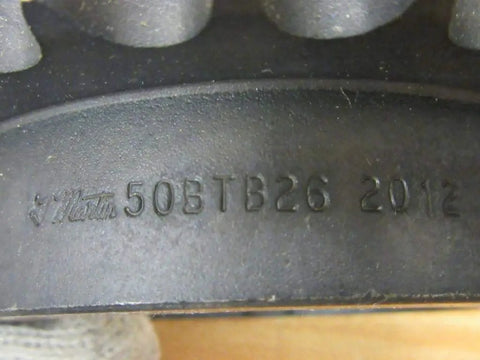 Close-up of serial number on 50BTB26 2012 Taper Bushed Sprocket Two And Nine Sixteenth Inch Bore 26 Teeth Heavy Duty Gear