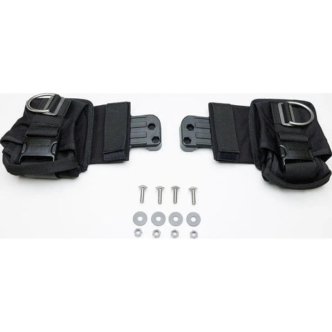 Modular Weight Pocket System Kit for Aquawing Scuba BCD, Expand Your Rig With Side Pockets, Aluminum Plate Mounts, Includes 2 Weight Pockets And D Rings, Easy Harness Attachment, Boost Buoyancy Control On Deep Dives