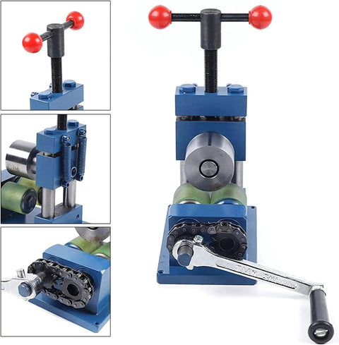 High Quality Manual Ring Bender Machine For Jewelry Making, hand crank tool with sturdy frame, ideal for earring crafting.