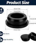 Diagram of Heavy Duty Rubber Chair Leg Caps For Wrought Iron Patio Furniture 1.25 Inch Inner Fit Anti Slip Floor Protectors