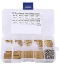 270 Piece M2 Brass Standoff And Nut Assortment Kit For Electronics PC Builds And Robotics With Rust Resistant Brass Threads For Easy Precise Mounting And Height Adjustment, organized case