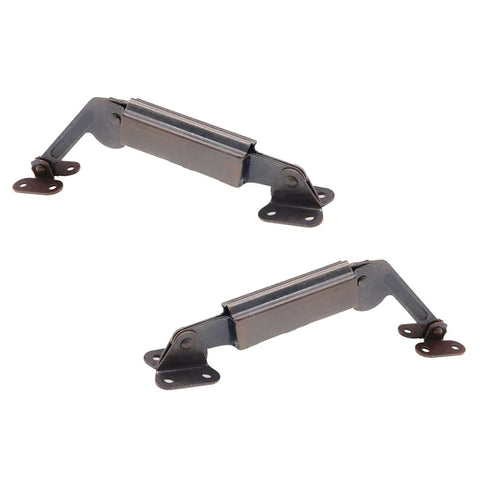 Spring Lid Support Hinges Pack 2 Left Right For Boxes And Cabinets Toy Boxes Red Bronze Finish, Durable Hardware Hinges