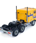 Rear view of 1/14 Scale RC DIY Tractor Truck 6x4 For Tamiya Chassis 56304 With 3-Speed Transmission, Light And Sound System, RTR Flysky Radio