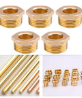 Brass Bushing Adapter Kit 5-Piece Set For Hooking Up 1 NPT Male To 1/2 NPT Female Threads In Industrial, Garden, Plumbing And DIY Projects