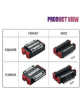 High Precision Linear Guide Rail Kit Featuring 2pcs Hgh15ca Hgw15cc Slide Blocks For Hgr15 Slides Bearing Sets With Easy Install Pre drilled Supports And Low Friction Stable Motion Smooth Sliding Action Made To Last square and flange block views