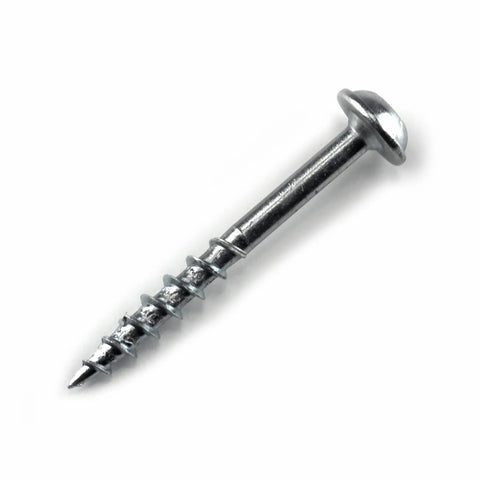 Zinc Pocket Hole Screws For Woodworking 1-1/2 Inch Coarse Thread Maxi-Loc Head Indoor Use 250 Count For Softwood And Plywood Cabinets Furniture Making And DIY Projects With Strong Hold