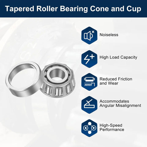 30204 Tapered Roller Bearing Cone And Cup Assembly Two Pack Heavy Duty Workhorse Ready For Rugged Automotive Jobs High Load Rated Battle Tested Build Real Deal Bearing Steel Components 20Mm X 47Mm X 15Mm close-up of tapered roller bearing cone and cup.