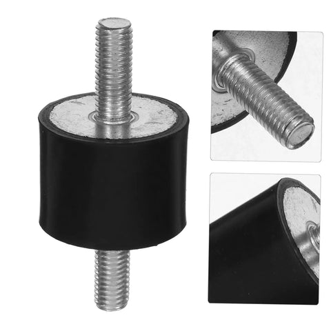 Four Pack 40x30mm Rubber Vibration Isolator Mounts With M10x25mm Studs Pro Grade Heavy Duty Shock Absorbers For Fitness Equipment Machinery Air Compressors Bike Rigs And Vibration Isolation, black rubber mount