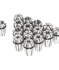 Fifteen Pack ER11 Spring Collet Set One Sixteenth Inch To Three Quarter Inch For CNC Milling Engraving And Lathe Workholding With Ultra Precision 0.0003 Inch Tolerance And Pro Grade 1065 Carbon Steel