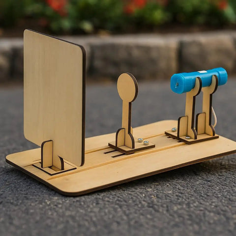 Totally Hands On 8in1 Physics Woodcraft Kit For Kids And Curious Learners Featuring Skeleton Model Periscope Balance Bird And Star Night Light Plus DIY STEM Projects Safe Durable Wood Parts Easy Step By Step Illustrated Build Guide, wooden periscope model