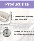 Upgraded 5 Pack Stove Knob Replacement Kit For Gas Stoves And Ranges Compatible With WFG Series Models dimensions label