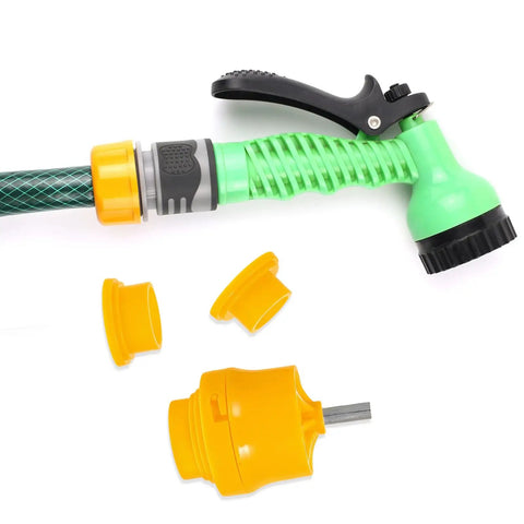 UKCOCO 7 Piece Water Threading Tap And Die Set Plastic Steel Multifunctional Diy Pvc Pipe Tool Kit For Easy Accurate Plumbing Installations with green hose and yellow connectors