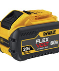 Swappable Power Tool Battery With A Rock Solid 12 Amp Hour Run Time For 20V And 60V Max Systems Featuring Built In Led Fuel Gauge And Freeze Friendly Operation For Daily Grind Pros And DIY Crews, viewed from the front.