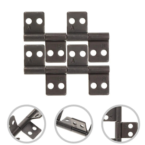 Heavy Duty Stainless Steel Door Hinges 2 Pack with 360 Degree Damping Pivot in black finish, close-up details of hinges.