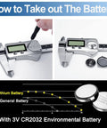 IP67 Waterproof Digital Caliper Outside Micrometer 6 Inch Dope Precision stainless steel battery removal guide