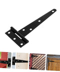 8 Pack Galvanized Black T Shape Weld On Hinges For Wood Doors And Screen Doors Detachable Shed Hardware 5 Inch Durable