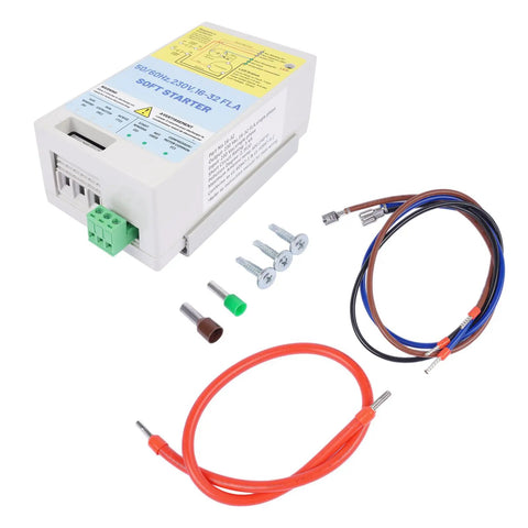 Smooth Operator Ac Starter For 4 To 7 Ton Residential Units featuring installation components and colored wiring for easy setup.