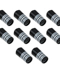 10 Pcs 0.355 Inch Golf Ferrule Set For Ping Callaway PXG Titleist Taylormade Irons And Wedges Tight Fit Plastic Ferrules Replacement For Club Heads Durable Easy Install, black and grey