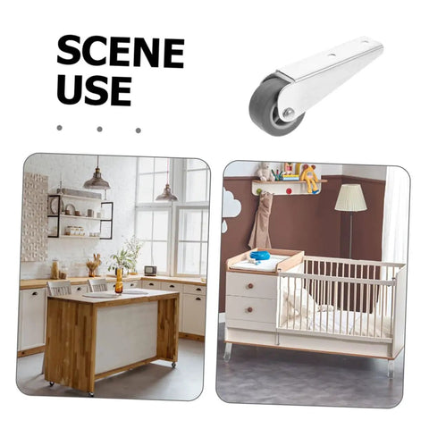 Two Pack Sliding Door Pulley Wheels Smooth As Butter Glide Barn Door Hardware Galvanized Steel Caster Rollers in kitchen and nursery settings.
