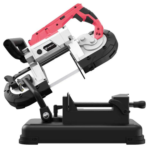 Portable Band Saw Workhorse With Upgraded Removable Alloy Steel Base For Smooth 45 Degree To 90 Degree Metal Cutting, 10A 1100W Motor