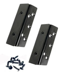 Heavy Duty Bed Frame Brackets Set Of Two With Screws Built Dang Strong Double Hook Headboard Connectors For Wooden Beds, black steel connectors.