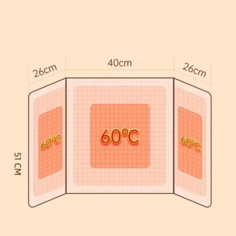 Under Desk Leg Warmer And Quiet Space Heater For Office And Home Foldable Portable Desk Heater With Vertical Heat Panels 60°C