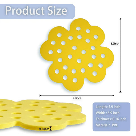 Yellow Floating Bee Island Watering Station For Outdoor Gardens, Butterfly Friendly Feeder, 5.9-inch diameter, PVC material