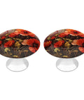 Snag These Knockout Red Flower Cabinet Knobs 2 Pack Solid Stainless Steel Heavy Duty Drawer Pulls Hella Durable Slick Round Handles.