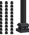 Flat Shoe For Half Inch Square Iron Balusters With Side Set Screw Satin Black Finish 30 Pack For Treads Balconies And Handrails