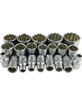 Must Have Heavy Duty 12 Point Socket Wrench Kit With Locking T Torx Hex Splined Bits And Storage Box For Rusty Bolt Repair Jobs That Save Time And Effort On Any Vehicle Or Garage Project Today, polished steel sockets