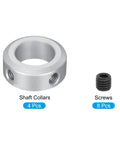 Aluminum Shaft Collar Set Screw Style Clamping Collars 16mm Bore Five Eighth Inch Silver Finish Built Tough 4 Pack