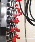 Red LDPE dust seal cap plug set for protective closures and masking applications