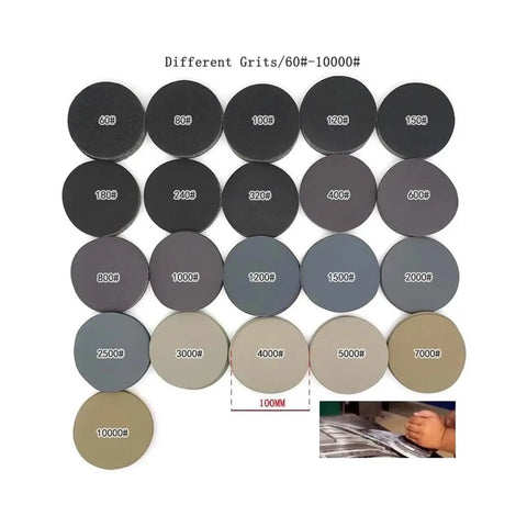 Different grit levels of 4 inch Silicon Carbide Sanding Discs included in Grab These 30 Pcs 4 Inch Silicon Carbide Sanding Discs With Hook And Loop Back For Smooth Polishing And Heavy Duty Prep Jobs Across All Grit Levels From Rough To Razor Sharp Finish