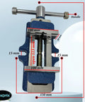 Beefy Four Inch Self Centering Vise With Fixed Base Heavy Duty Cast Iron Machining Tool For Milling And Drilling 100 Mm Jaw Width