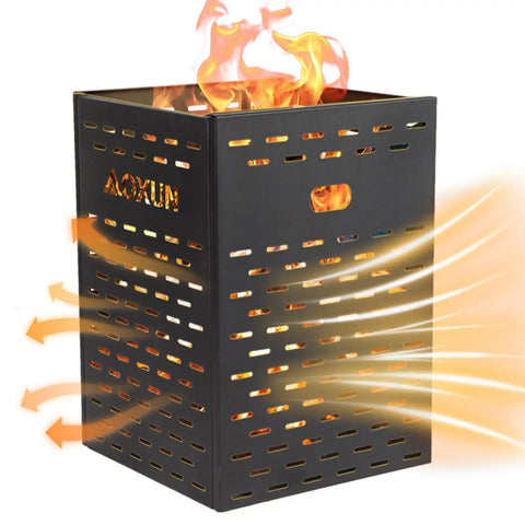 63 Gallon Ultra Thick Burn Barrel For Yard Waste Heavy Duty Outdoor Incinerator Drum With Burn Cage For Paper Leaves Trash And Wood