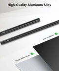 Kickass Aluminum 15mm Camera Rod Kit With Tight Fitting M12 Thread Connectors Built Badass For DSLR Video Rigs showing two high-quality aluminum rods.