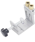 Adjustable Pocket Hole Jig Set With Inclined Punch Locator And Aluminum Alloy Drilling Guide Kit with steel clamp and brass bushings