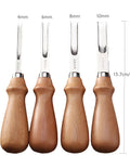 Wide Mouth Leather Edge Skiving Beveler Set Pro Grade With Six Blades Skiver Knife For Leather Craft DIY 4mm 6mm 8mm 10mm